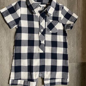 Boys button down romper